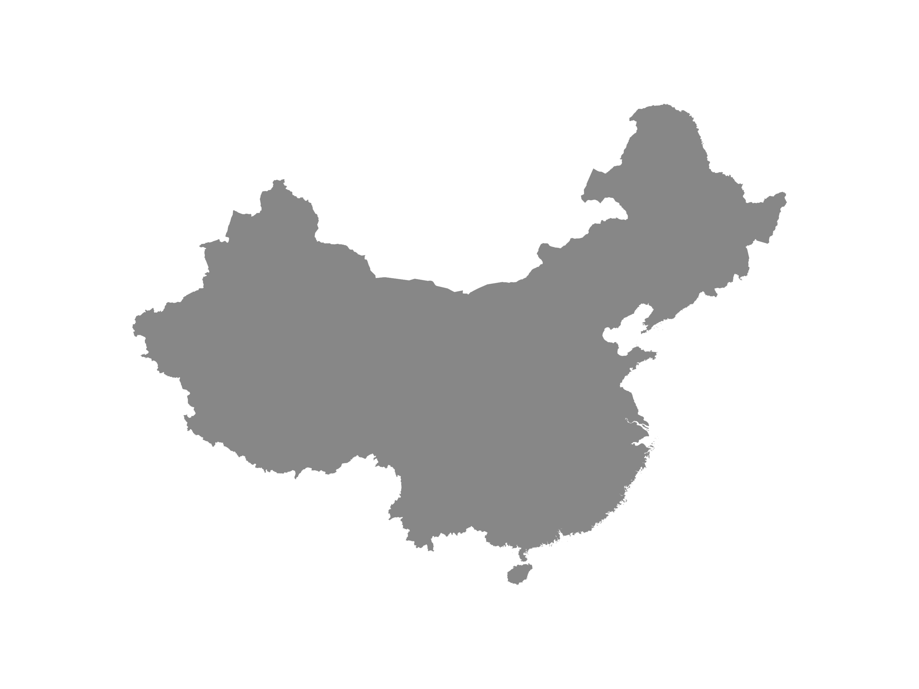 China - Single Color by FreeVectorMaps.com