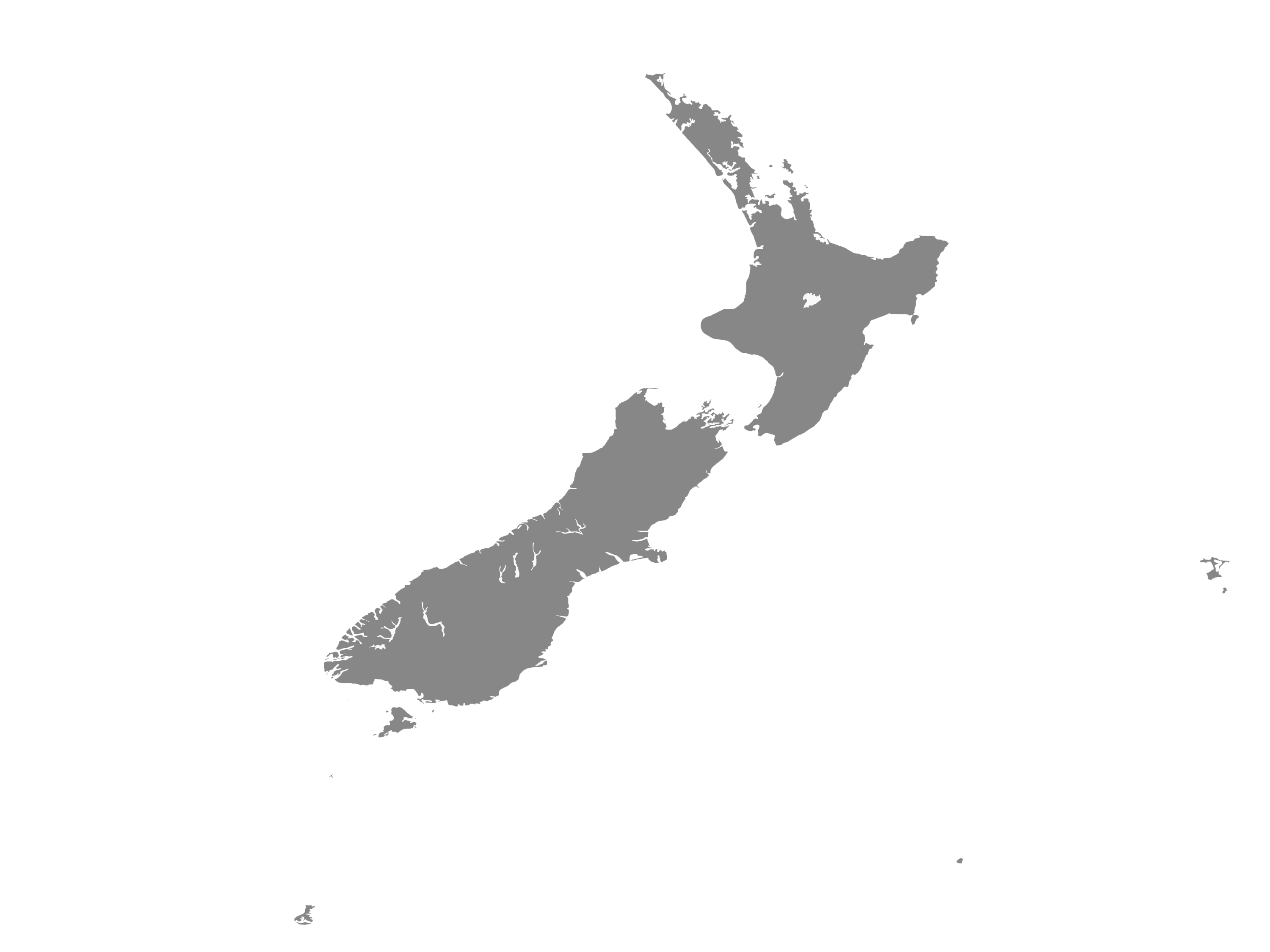 New Zealand - Single Color by FreeVectorMaps.com
